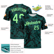 Load image into Gallery viewer, Custom Midnight Green Pea Green-Black 3D Pattern Arbol Jungle Camo Performance T-Shirt
