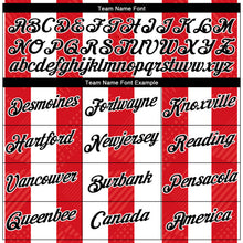 Load image into Gallery viewer, Custom Red Black-White 3D Pattern Vertical Stripe Classic Performance T-Shirt
