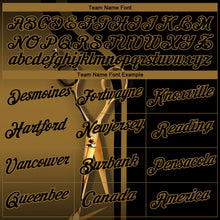 Load image into Gallery viewer, Custom Black-Old Gold 3D Pattern Scissors Barber Shop Performance T-Shirt
