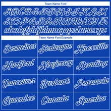 Load image into Gallery viewer, Custom Thunder Blue-White 3D Pattern Geometric Letter Chevron Stripe Performance T-Shirt
