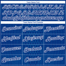 Load image into Gallery viewer, Custom Royal Blue-White 3D Pattern Pixel Vertical Stripe Hexagon Performance T-Shirt
