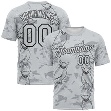 Charger l'image dans la galerie, Custom Gray-Black Animal Owl Mascot Streetwear Style Performance T-Shirt
