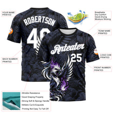 Load image into Gallery viewer, Custom Black White-Gray Animal Eagle Mascot Performance T-Shirt
