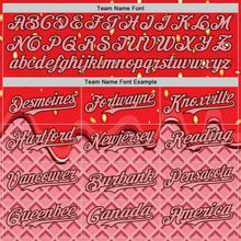 Загрузить изображение в средство просмотра галереи, Custom Red Medium Pink-Brown Foodie Food Dessert Melting Cream Waffle Grid Authentic Baseball Jersey
