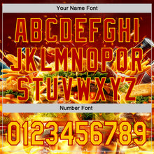 Charger l'image dans la galerie, Custom Red-Yellow Foodie Fast Food Burger Authentic Baseball Jersey
