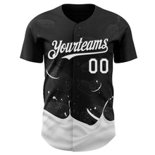 Load image into Gallery viewer, Custom Black-White Foodie Food Cookies And Milk Authentic Baseball Jersey
