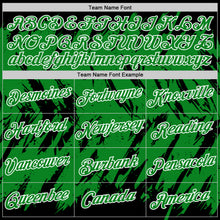 Charger l'image dans la galerie, Custom Black Grass Green-White Torn Sharp Brush Stroke Splatter Performance T-Shirt
