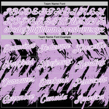 Charger l'image dans la galerie, Custom Black Light Purple-White Torn Sharp Brush Stroke Splatter Performance T-Shirt
