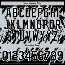 Charger l'image dans la galerie, Custom Black Silver-White Torn Sharp Brush Stroke Splatter Performance T-Shirt
