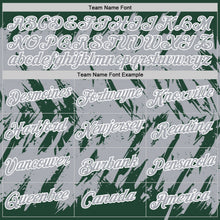 Charger l'image dans la galerie, Custom Green Gray-White Torn Sharp Brush Stroke Splatter Performance T-Shirt
