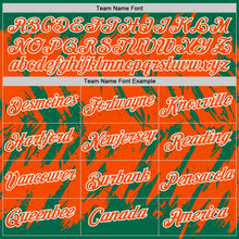 Charger l'image dans la galerie, Custom Kelly Green Orange-White Torn Sharp Brush Stroke Splatter Performance T-Shirt
