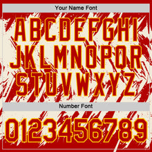 Load image into Gallery viewer, Custom Red Cream-Yellow Torn Sharp Brush Stroke Splatter Performance T-Shirt

