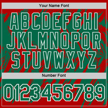 Load image into Gallery viewer, Custom Red Kelly Green-White Torn Sharp Brush Stroke Splatter Performance T-Shirt
