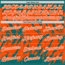 Charger l'image dans la galerie, Custom Teal Orange-White Torn Sharp Brush Stroke Splatter Performance T-Shirt
