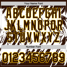Load image into Gallery viewer, Custom Brown White-Yellow Torn Sharp Brush Stroke Splatter Performance T-Shirt
