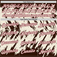 Charger l'image dans la galerie, Custom Brown Cream-Crimson Torn Sharp Brush Stroke Splatter Performance T-Shirt
