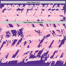 Charger l'image dans la galerie, Custom Purple Light Pink-White Torn Sharp Brush Stroke Splatter Performance T-Shirt
