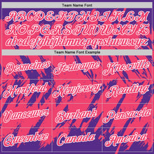 Charger l'image dans la galerie, Custom Purple Neon Pink-White Torn Sharp Brush Stroke Splatter Performance T-Shirt
