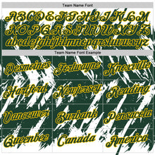 Загрузить изображение в средство просмотра галереи, Custom White Green-Yellow Torn Sharp Brush Stroke Splatter Performance T-Shirt
