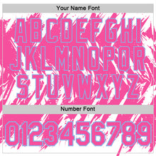 Load image into Gallery viewer, Custom White Pink-Light Blue Torn Sharp Brush Stroke Splatter Performance T-Shirt
