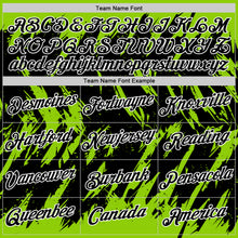 Загрузить изображение в средство просмотра галереи, Custom Neon Green Black-White Torn Sharp Brush Stroke Splatter Performance T-Shirt
