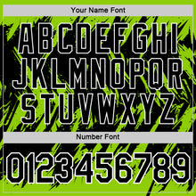 Загрузить изображение в средство просмотра галереи, Custom Neon Green Black-White Torn Sharp Brush Stroke Splatter Performance T-Shirt
