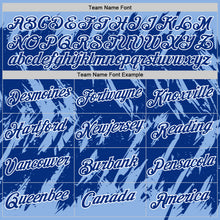 Загрузить изображение в средство просмотра галереи, Custom Light Blue Royal-White Torn Sharp Brush Stroke Splatter Performance T-Shirt
