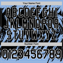 Загрузить изображение в средство просмотра галереи, Custom Light Blue Black-White Torn Sharp Brush Stroke Splatter Performance T-Shirt
