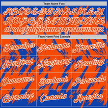 Загрузить изображение в средство просмотра галереи, Custom Thunder Blue Orange-White Torn Sharp Brush Stroke Splatter Performance T-Shirt
