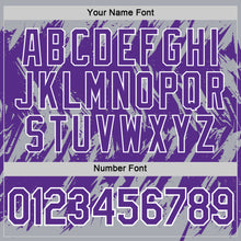 Charger l'image dans la galerie, Custom Gray Purple-White Torn Sharp Brush Stroke Splatter Performance T-Shirt
