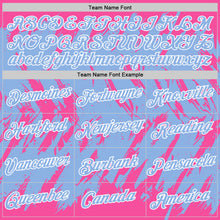 Charger l'image dans la galerie, Custom Pink Light Blue-White Torn Sharp Brush Stroke Splatter Performance T-Shirt
