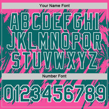 Charger l'image dans la galerie, Custom Pink Teal-White Torn Sharp Brush Stroke Splatter Performance T-Shirt
