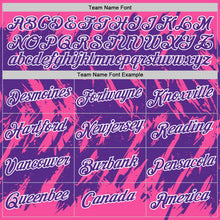 Charger l'image dans la galerie, Custom Pink Purple-White Torn Sharp Brush Stroke Splatter Performance T-Shirt
