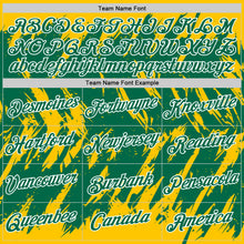 Загрузить изображение в средство просмотра галереи, Custom Yellow Kelly Green-White Torn Sharp Brush Stroke Splatter Performance T-Shirt
