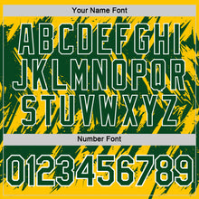 Загрузить изображение в средство просмотра галереи, Custom Yellow Green-White Torn Sharp Brush Stroke Splatter Performance T-Shirt
