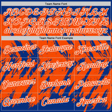 Charger l'image dans la galerie, Custom Royal Orange-White Torn Sharp Brush Stroke Splatter Performance T-Shirt
