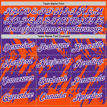 Загрузить изображение в средство просмотра галереи, Custom Orange Purple-White Torn Sharp Brush Stroke Splatter Performance T-Shirt
