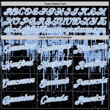 Charger l'image dans la galerie, Custom Black Light Blue-White Dripping Splatter Paint Performance T-Shirt
