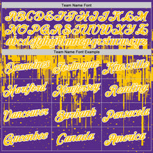 Load image into Gallery viewer, Custom Purple Yellow-White Dripping Splatter Paint Performance T-Shirt
