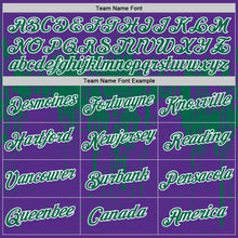 Load image into Gallery viewer, Custom Purple Kelly Green-White Dripping Splatter Paint Performance T-Shirt

