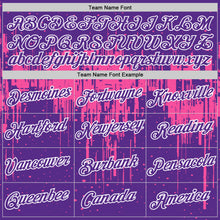 Load image into Gallery viewer, Custom Purple Pink-White Dripping Splatter Paint Performance T-Shirt
