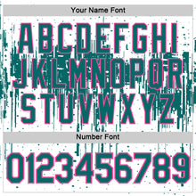 Load image into Gallery viewer, Custom White Teal-Pink Dripping Splatter Paint Performance T-Shirt
