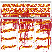 Load image into Gallery viewer, Custom White Red-Yellow Dripping Splatter Paint Performance T-Shirt
