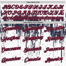 Charger l'image dans la galerie, Custom White Navy-Red Dripping Splatter Paint Performance T-Shirt
