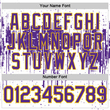 Charger l'image dans la galerie, Custom White Purple-Yellow Dripping Splatter Paint Performance T-Shirt
