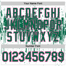 Load image into Gallery viewer, Custom White Kelly Green-Pink Dripping Splatter Paint Performance T-Shirt
