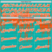Charger l'image dans la galerie, Custom Aqua Orange-White Dripping Splatter Paint Performance T-Shirt
