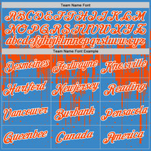 Laden Sie das Bild in den Galerie-Viewer, Custom Powder Blue Orange-White Dripping Splatter Paint Performance T-Shirt
