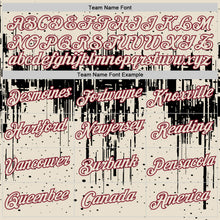 Laden Sie das Bild in den Galerie-Viewer, Custom Cream Black-Crimson Dripping Splatter Paint Performance T-Shirt
