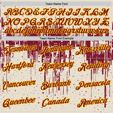 Laden Sie das Bild in den Galerie-Viewer, Custom Cream Crimson-Yellow Dripping Splatter Paint Performance T-Shirt
